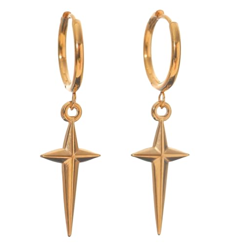Fcnjsao Alloy Hoop Ohrringe Star Charme Ohrringe Coole Mädchen Accessoires Für Mode Frauen Hip Hop Schmuck Für Party Täglich von Fcnjsao