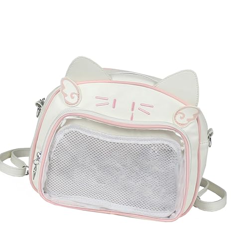 Fcnjsao Anime Cats Crossbody Umhängetasche Mit Verstellbarem Riemen Klarer Vorderer Stift Display Itabag Rucksack Für Frauen Und Teenager Mädchen Katzen Rucksack von Fcnjsao