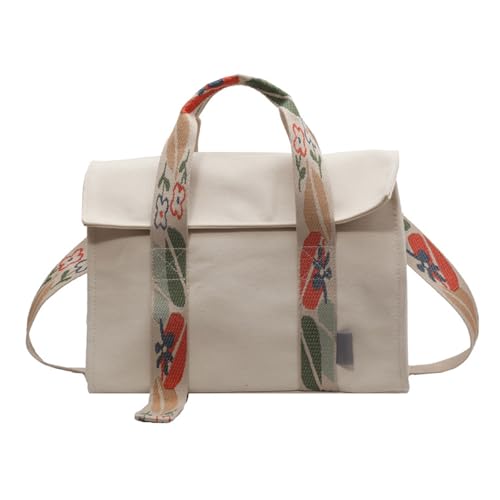 Fcnjsao Canvas Umhängetasche Praktische Crossbody Geldbörse Handtasche Für Frauen Freizeitbausänke Für Einkaufsschule Und Reise Crossbody Handtasche von Fcnjsao