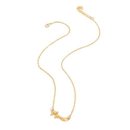 Fcnjsao Damen-Halskette, Buchstabe, herzförmig, Anhänger, Choker, Halsketten, Legierung, ideal für Frauen, Mädchen, Mutter von Fcnjsao