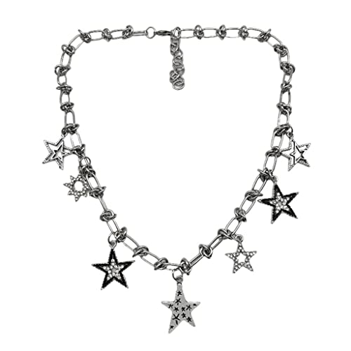 Fcnjsao Damen-Halskette, Stern-Halsband, Halskette für Frauen und Mädchen, hohler Sternkragen, Schlüsselbein-Halskette, Modeschmuck, süße, coole Halskette von Fcnjsao