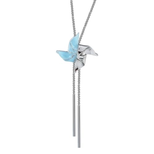 Fcnjsao Damen-Halskette, modische Zeichnung, drehbarer Windmühlen-Anhänger, Damen-Halskette, Hot Girls, Taillenkette, süßer, cooler Schmuck 2023 von Fcnjsao