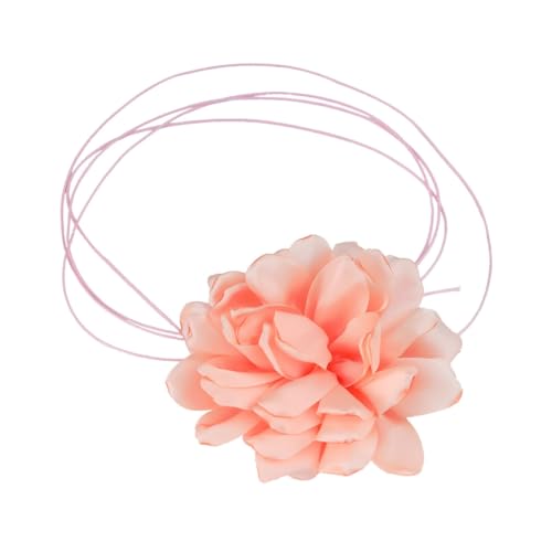 Fcnjsao Damen Halskette Mode Trend Floral Anhänger Schlüsselbeinkette Temperament Einfach Kalt Verstellbar Dünn Seil Halskette, Stoff und Seil von Fcnjsao