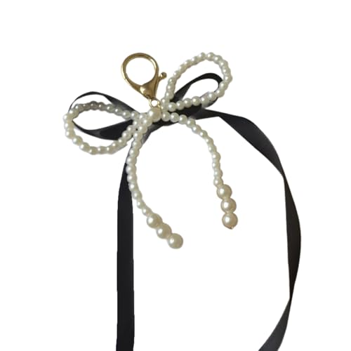 Fcnjsao Elegante Imitation Perle Keychain Bowknot Telefon Charme Ästhetische Geschenktasche Anhänger Für Verschiedene Anlässe Geeignet von Fcnjsao