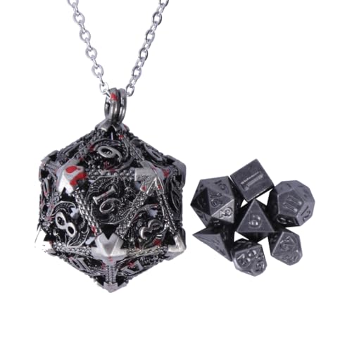 Fcnjsao Elegante Metall-Halskette, hohles Würfel-Set, Anhänger, Schlüsselbeinkette, Hip-Hop-Schlüsselbeinkette, Schmuck für Frauen und Mädchen, Metall von Fcnjsao