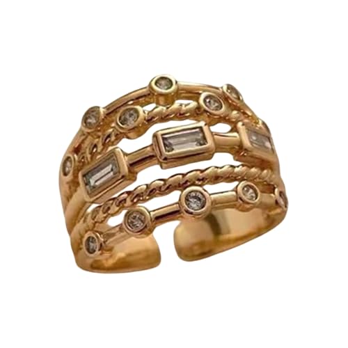 Fcnjsao Elegante Stile mit diesen geometrischen, biegbaren Ringen, vielseitige, modische Teile, tragbar für trendige Frauen und Damen von Fcnjsao