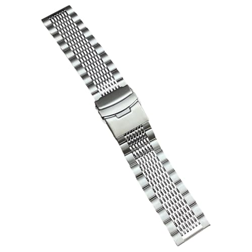 Fcnjsao Ersatz-Uhrenarmband aus Edelstahl, schweißfest, für 20/22/24 mm von Fcnjsao