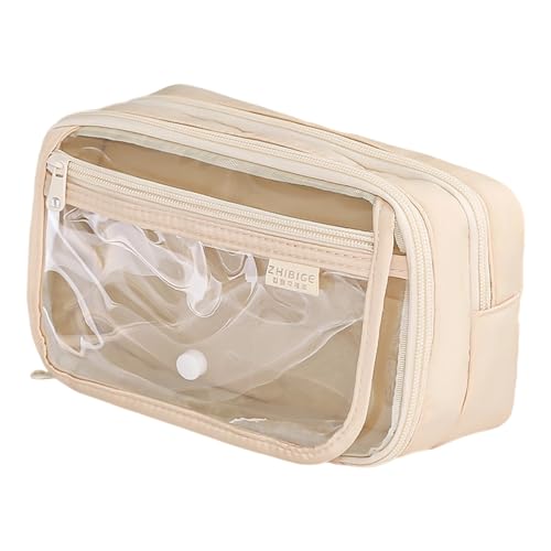 Fcnjsao Federmäppchen, einfaches Federmäppchen, großes Fassungsvermögen, ästhetisches Federmäppchen, Schulbedarf, große Kapazität, einfache Tasche, ästhetische Tasche, beige Fcnjsao Federmäppchen, einfaches Federmäppchen, großes Fassungsvermögen, ästhetisches Federmäppchen, Schulbedarf, große Kapazität, einfache Tasche, ästhetische Tasche, beige von Fcnjsao