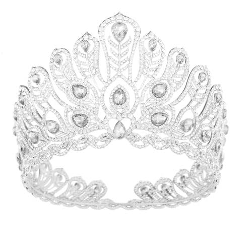 Fcnjsao Glitzernde Strass-Haarkronen, elegante Braut-Stirnbänder, Kronen mit Kristallen, für Hochzeitsveranstaltungen von Fcnjsao