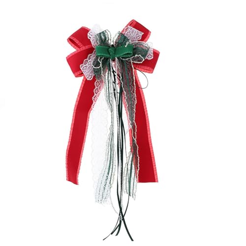 Fcnjsao Große Schleife, Choker-Halskette, Wachsband, verstellbare Kette, Weihnachten, vielseitiger Halsschmuck für Frauen und Mädchen, Satin, Wolle von Fcnjsao