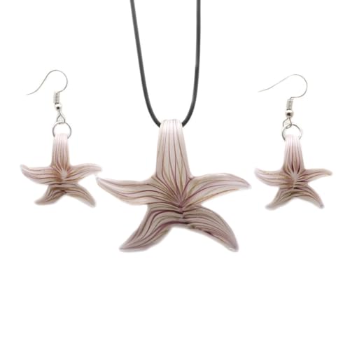 Fcnjsao Halsketten für Damen, Tropfenohrringe, Halsketten, Ohrringe, Schmuck, Harz, Party-Schmuck-Zubehör von Fcnjsao