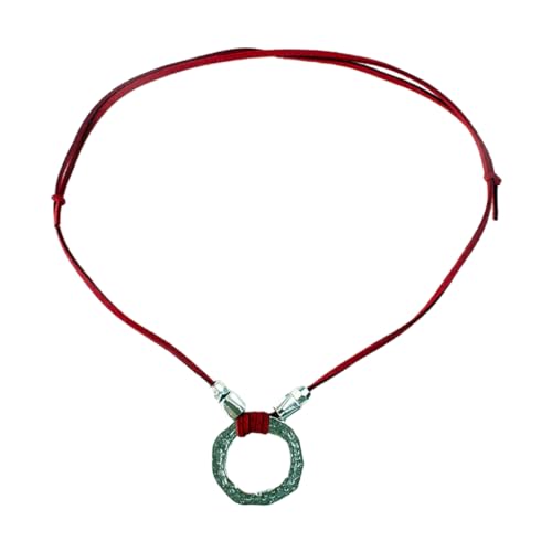 Fcnjsao Halsketten für Frauen, Wickel-Halskette, Schmuck, Hippie--Halsketten, Anhänger, Choker, Schlüsselbeinkette, Modeschmuck, Fleece rope, Metall von Fcnjsao