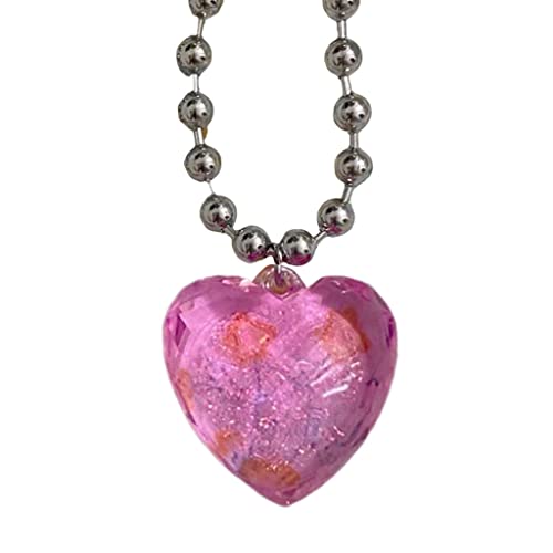 Fcnjsao Halsketten für Frauen Pfirsichherz Halskette Ästhetische Liebe Halskette Frauen Schmuck Zubehör Ketten Choker von Fcnjsao