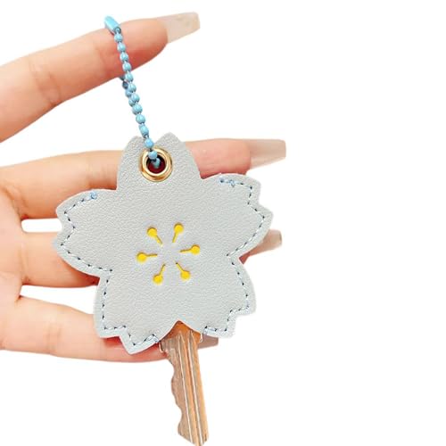 Fcnjsao Home Security Leder Schlüsselabdeckungen Der Blumenform Der Schlüsselhülle Für Türschlüssel Schützt Vor Verschleiß Und Verlust Mit Einfachen Designs von Fcnjsao