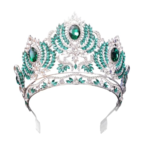Fcnjsao Luxuriöse Tiaras mit Kristallbesatz, zarte Kristallkronen für Damen, stilvolle Tiaras mit Verzierungen von Fcnjsao