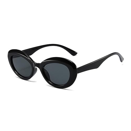 Fcnjsao Ovale Vintage-Sonnenbrille für Damen, Herren, Damen, kleines Gesicht, Kobains-Sonnenbrille, blendfrei, UV-Sonnenbrille, Strand-Sonnenbrille, Vintage, ovale Sonnenbrille für Damen und Herren, von Fcnjsao