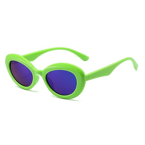 Fcnjsao Ovale Vintage-Sonnenbrille für Damen, Herren, Damen, kleines Gesicht, Kobains-Sonnenbrille, blendfrei, UV-Sonnenbrille, Strand-Sonnenbrille, Vintage, ovale Sonnenbrille für Damen und Herren, a von Fcnjsao