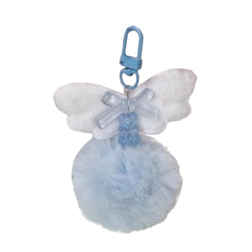 Fcnjsao Plüschflügel Telefon Lanyard Schöne Bären Telefonkette Handgefertigte Bowknot Keychain Rucksack Anhänger Kameratasche Zubehör von Fcnjsao