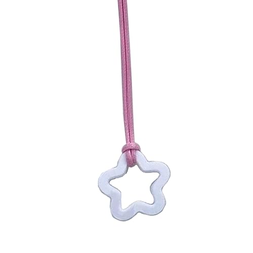 Fcnjsao Schlichte, hohle Stern-Anhänger-Halsketten, modisch, weiblich, hohl, Stern-Halsketten, Acryl, für Mädchen, Acryl von Fcnjsao