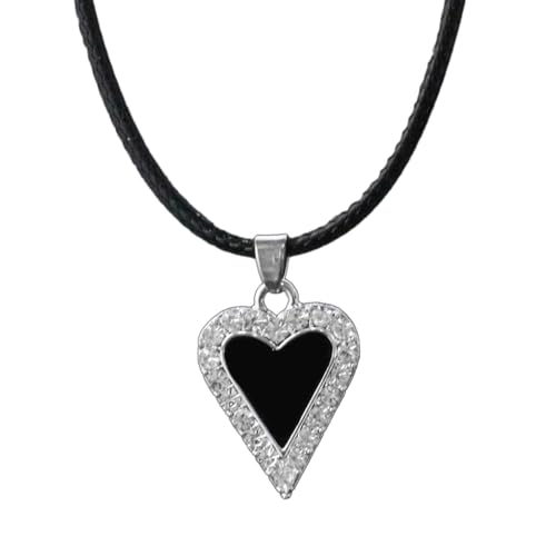 Fcnjsao Stilvolle Gothic-Halskette mit fünfzackigem Sternanhänger, verstellbare Lederseil-Kette für den täglichen Gebrauch, Seil aus Metalllegierung von Fcnjsao