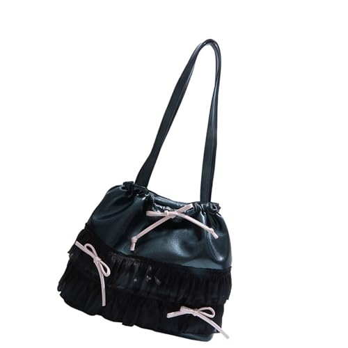 Fcnjsao Stilvolle Handtasche Multifunktional PU Umhängetasche Für Frauen Rucksack Mit Spitzendetails Und Verstellbarer Gurtspitzen Umhängetasche Für Die Reise von Fcnjsao