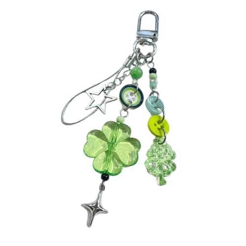 Fcnjsao Süßer Bowknot Schlüsselbund Anhänger Vier Blattkumme Telefonzauber Für Bag Key Telefone Ohrhörer Rucksack Handtasche Ornament von Fcnjsao