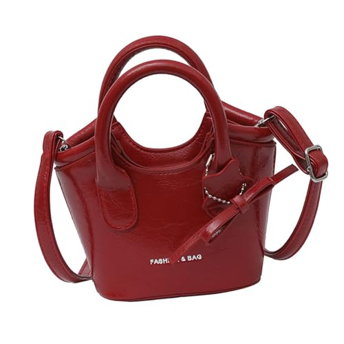 Fcnjsao Trendy Damen Crossbody Tasche In Koreanischen Stilen Mit Verstellbarem Riemen Und Praktischer PU Schulter Geldbeutel Eimer Taschen Verstellbare Schultergurthandtasche von Fcnjsao