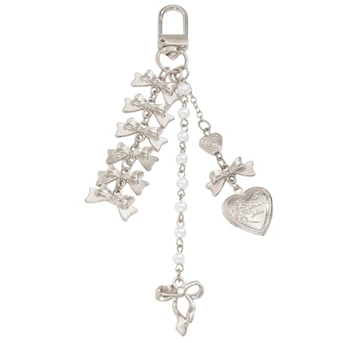 Fcnjsao Trendy Heart Perlen Keychain Event Catching Bag Anhänger Ribbon Schlüsselhalter Schlüsselzubehör Für Mode Enthusiasten Anwesend von Fcnjsao