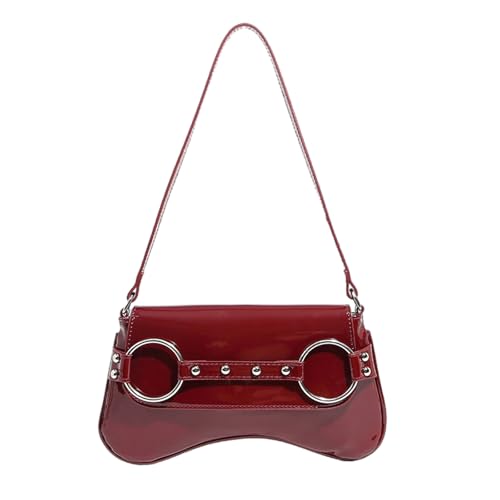 Fcnjsao Umhängetasche Für Frauen Trendige Abend Clutches Tasche PU Leder Unter Den Armvergutzern Slings Handtasche Dumpling Sättel Tasche von Fcnjsao