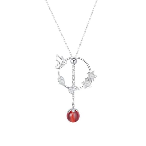 Fcnjsao Vintage Heaven Offizielle Segen-Halskette, einzigartiger Schmetterlings-Blumen-Anhänger, Schlüsselbein-Kette, Schmuck für Damen und Herren von Fcnjsao