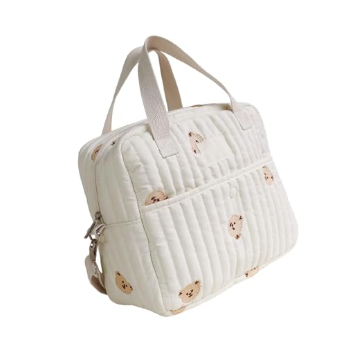 Fcnjsao Wickeltasche mit gesticktem Muster, spritzwassergeschützt, großes Fassungsvermögen, für Mütter, Reisen, Aufbewahrung, Damen, Schultertasche, Ausflüge, F, Small von Fcnjsao