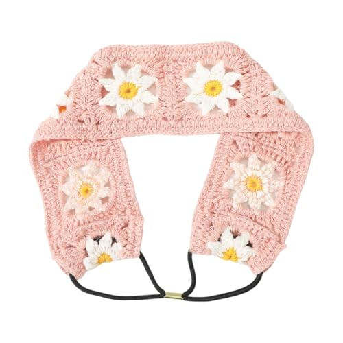 Haarschal Blumen Stirnband Kopfwickel Cottagecore Gestrickt Floral Für Erwachsene Kreative Elegante Kopfbedeckung Foto Requisiten von Fcnjsao