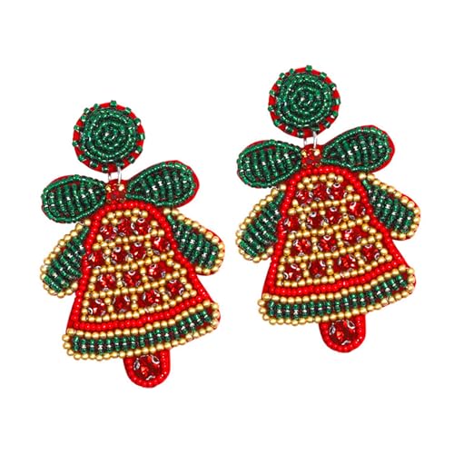 Handgefertigte Perlen-Strass-Ohrringe, stilvolle Urlaubs-Ohrstecker, modisches Weihnachtsschmuck-Accessoire für Partys Handgefertigte Perlen-Strass-Ohrringe, stilvolle Urlaubs-Ohrstecker, modisches Weihnachtsschmuck-Accessoire für Partys von Fcnjsao