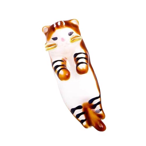 Handgefertigte graue Katzen-Brosche mit sicherer, leichter Legierung, Schmuck für Taschen und Outfit, Styling-Katzen-Brosche, Einheitsgröße, Wie beschrieben von Fcnjsao