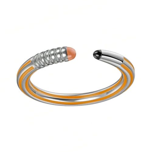 Innovative Bleistiftform Cartoon Ringe Modische Frauen Fingerband Handschmuck Für Tägliche Verwendung Unverwechselbarer Accessoires von Fcnjsao