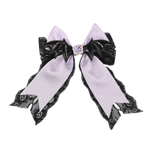 Japanische Fledermausflügelhaarclip Neuheit Spitze Bowtie Haarnadel Ponytailhalter Halloween Party Cosplay Accessoire Haarverzierung von Fcnjsao