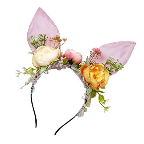 Lovely Bunnies Ohr-Stirnbänder, elastische Haarbänder, Weihnachten, Plüsch, Kaninchen, Haarreifen für Partys und Cosplay von Fcnjsao