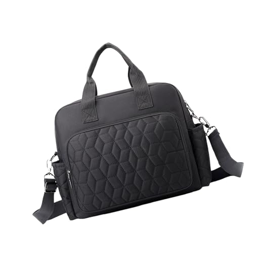 Modische Baby-Wickeltasche mit reichlich Innenausstattung und leicht zu tragenden Schultergurten, funktionelle Mutterschaft für Mutter, Neugeborene, Mutterschaft, Schwarz von Fcnjsao