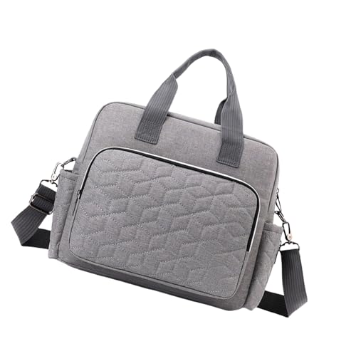 Modische Baby-Wickeltasche mit reichlich Innenausstattung und leicht zu tragenden Schultergurten, funktionelle Mutterschaft für Mutter, Neugeborene, Mutterschaft, grau von Fcnjsao