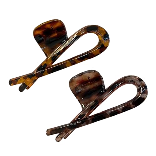 Modische Breite Haare Barrettes Einzigartige Braune Klemme Haarnadelhaarclips Stylish Wide Hair Accessoire Freizeitgebrauch von Fcnjsao