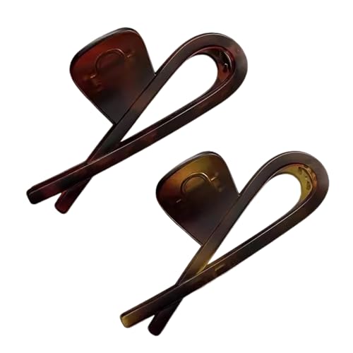 Modische Breite Haare Barrettes Einzigartige Braune Klemme Haarnadelhaarclips Stylish Wide Hair Accessoire Freizeitgebrauch von Fcnjsao