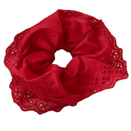 Modische Weiße Spitzen Haargummis Großes Elastisches Haargummi Pferdeschwanzhalter Weiches Haarseil Für Frauen von Fcnjsao