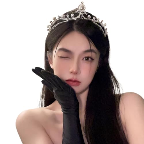 Prinzessinnenkronen aus Legierung mit Strasssteinen, leicht und praktisch, Kopfbedeckung für Kinder und Erwachsene von Fcnjsao