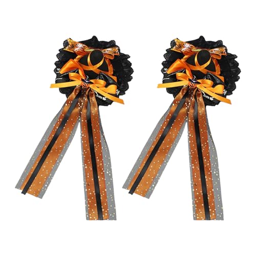 Ribbon Bowknot Haarclip Für Halloween Festival Side Clip Frauen Mädchen Barrette Holiday Feiern Haarzubehör Accessoires von Fcnjsao