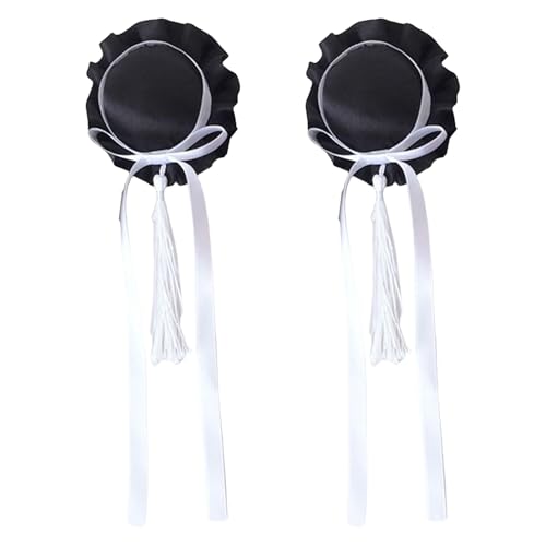 Ribbon Bowknot Hair Buns Clip Für Teenager Mädchen Anime Haarclips Subkulturen Seitenbrötchen Clip 2000er Themenparty Haardekoration von Fcnjsao