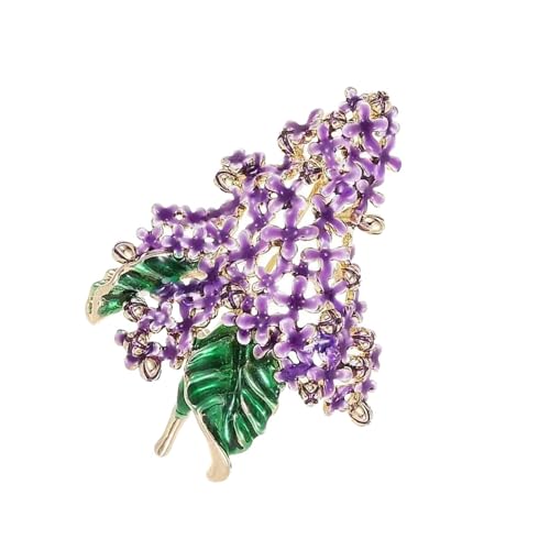 Robuste Blumenbrosche aus Legierung mit zartem Flieder, sicheres Verschluss-Design für empfindliche Haut, elegante Brosche von Fcnjsao