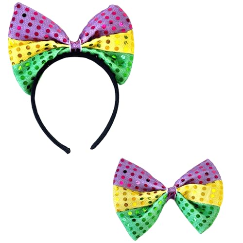 SPARKLING PALLE BIG BOWS HAIRBAND BOWTIE Kopfbedeckung Feier von Fcnjsao