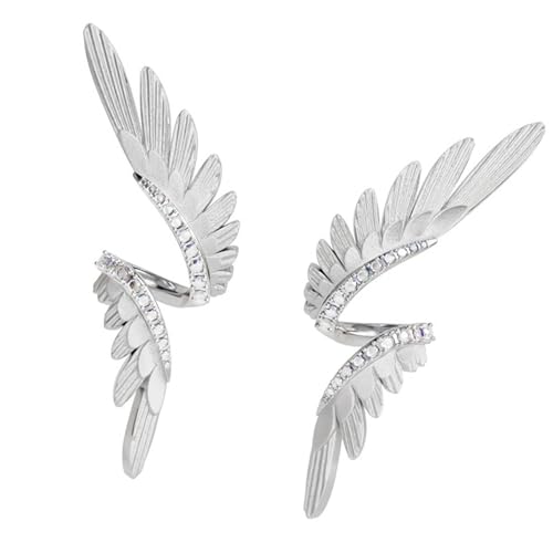 Stilvolle Flügel-Damen-Ohrringe, einzigartig, asymmetrisch, Hochzeitsanhänger, Geschenk für Frauen und Mädchen, Flügel-Ohrstecker Stilvolle Flügel-Damen-Ohrringe, einzigartig, asymmetrisch, Hochzeitsanhänger, Geschenk für Frauen und Mädchen, Flügel-Ohrstecker von Fcnjsao