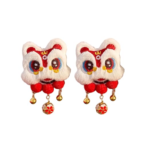 Stilvolle Pompoms Haare Barrettes Haarclip Süße Quasten Haarnadel Neujahr Bowknot Haare Für Frauen Mädchen von Fcnjsao