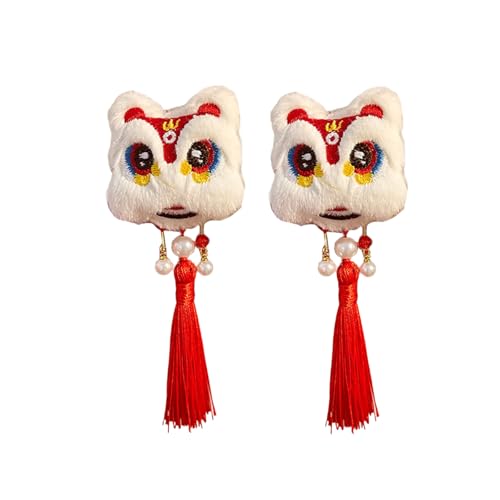 Stilvolle Pompoms Haare Barrettes Haarclip Süße Quasten Haarnadel Neujahr Bowknot Haare Für Frauen Mädchen von Fcnjsao